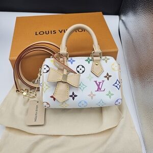 Brand New 2026 Authentic Louis Vuitton Murakami Multicolor Speedy Nano
